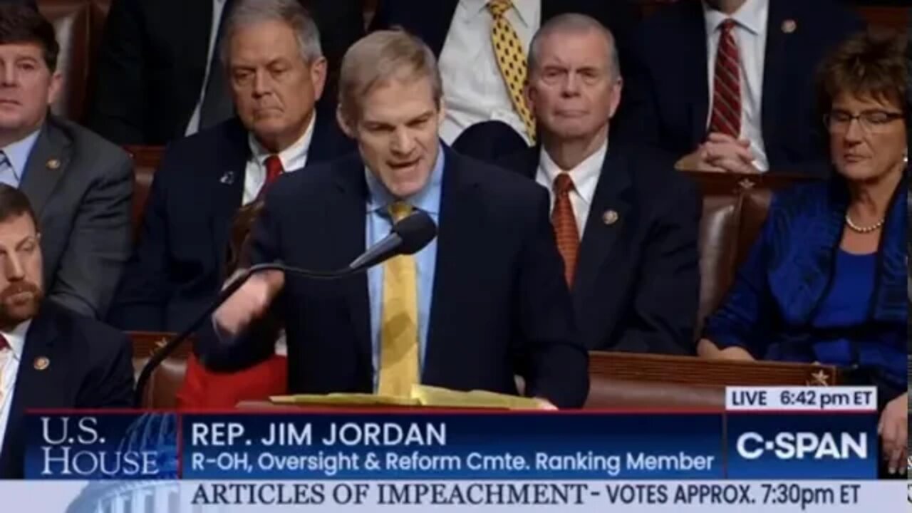 👀 Ranking Member Jordan’s Speech on Impeachment Vote