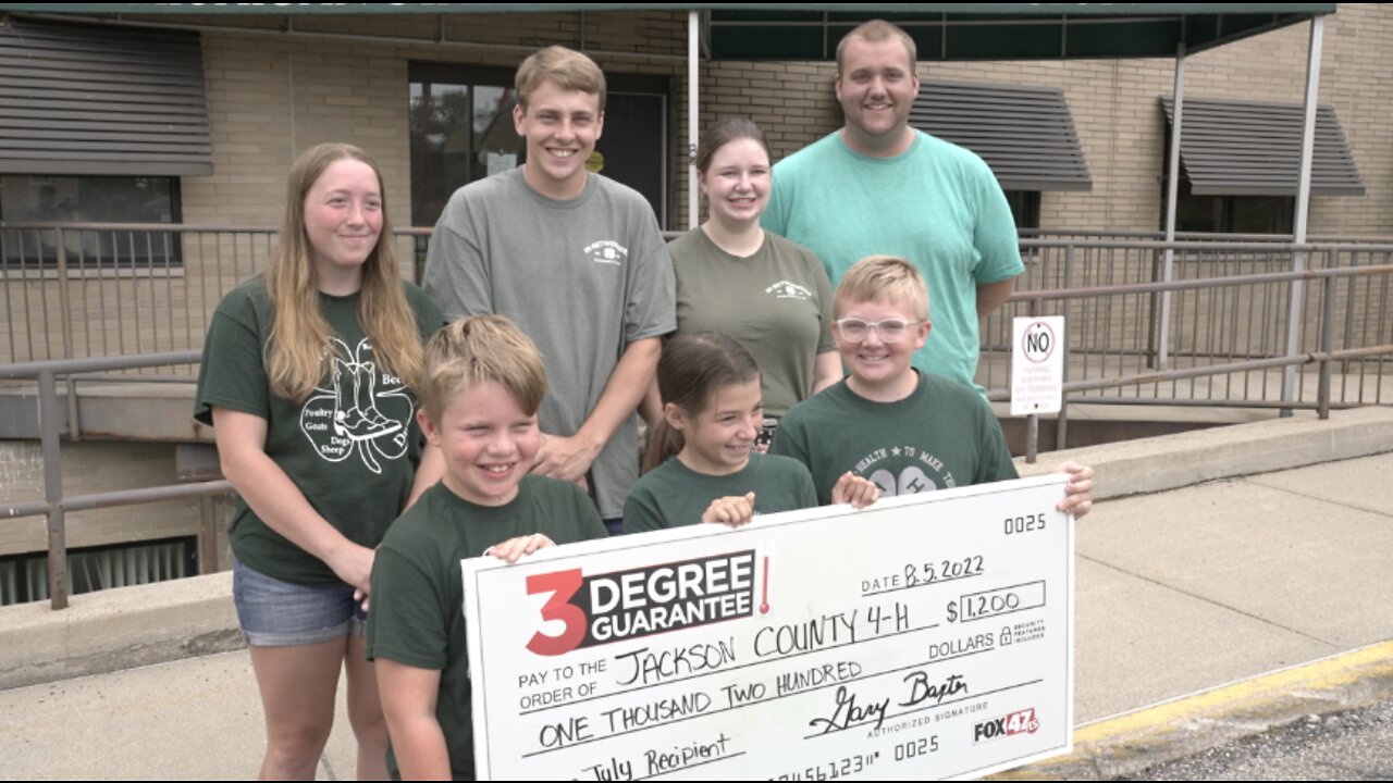 July's 3 Degree Guarantee recipient Jackson County 4-H gets $1,200