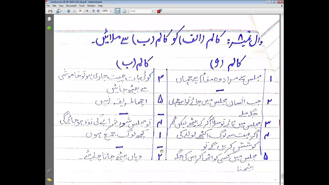 Class 6th Islamiyat Lecture 4 Adab e Majlis 21 07 2020