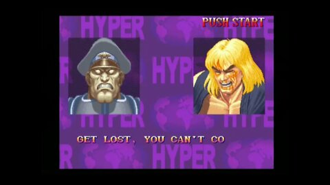 Hyper Street Fighter 2 Nerf AI (PS2) - M.Bison/Vega (Super T/X) - Hardest - No Continues