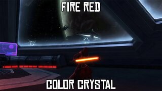 SWTOR Fire Red Color Crystal Demonstration on Fleet