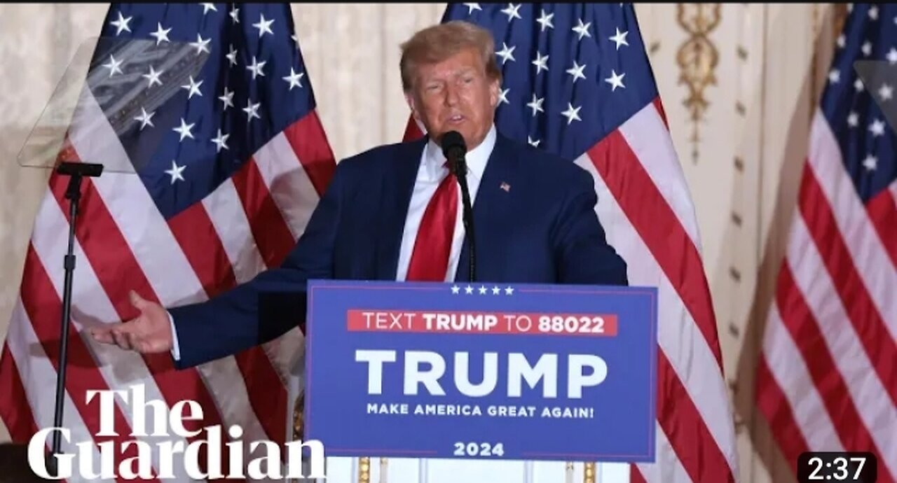Trump deliver brief, Rembling speech after New York Arrest | Donald Trump Arrested