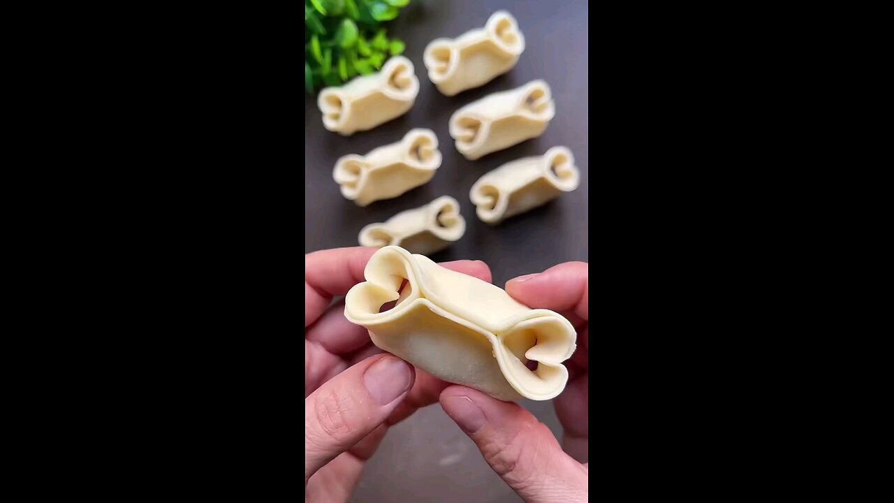 Fantastic oriental dough #dough shapes #imaginative dough #simple and beautiful dumplings