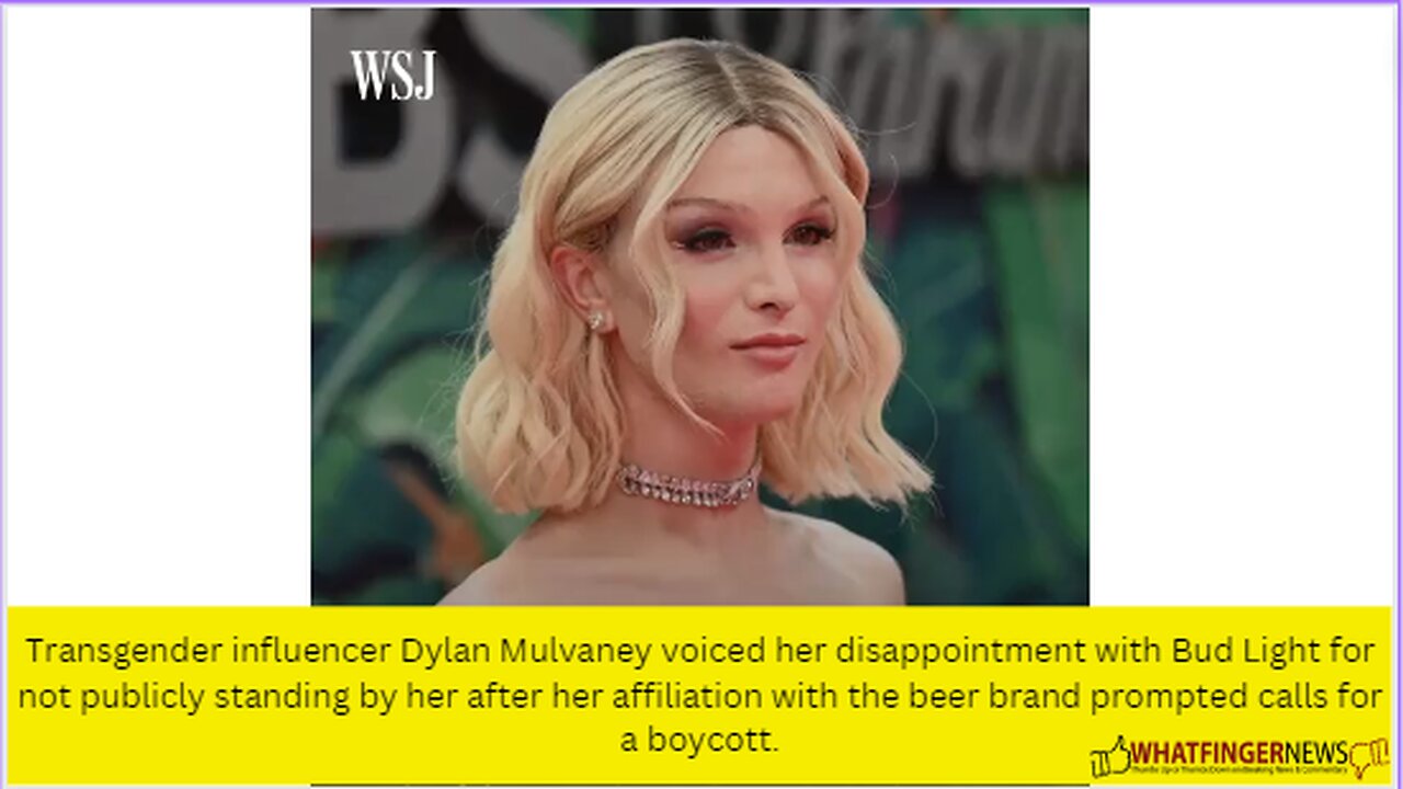 Transgender influencer Dylan Mulvaney voiced her disappointment with Bud Light for not publicly