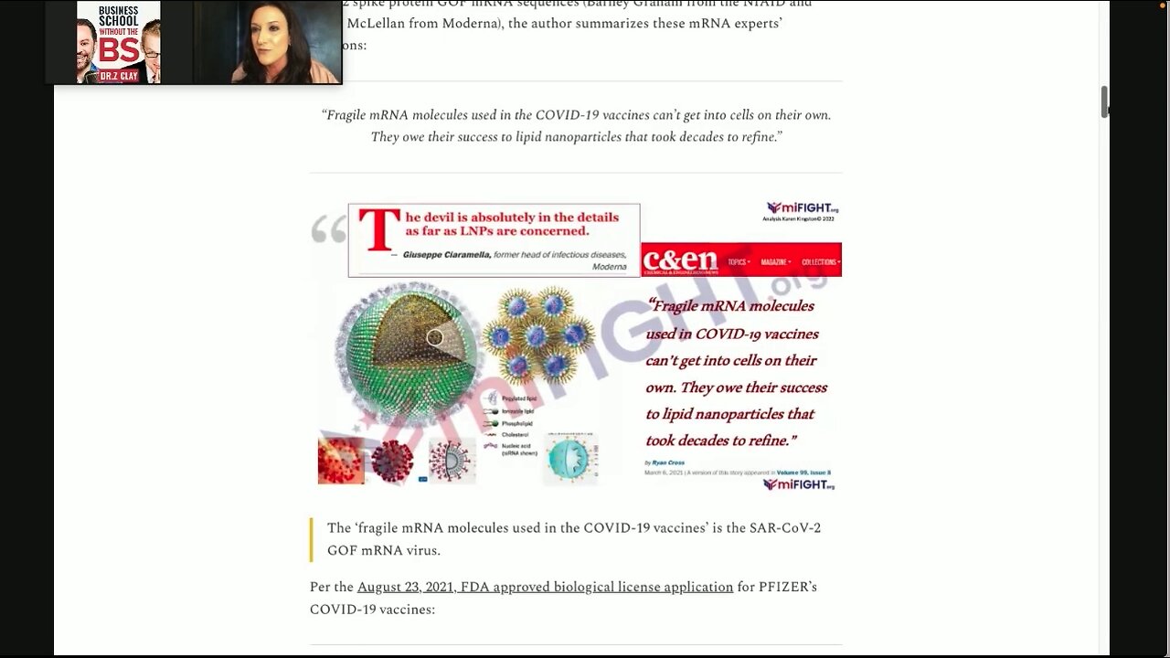 Karen Kingston | “The mRNA Molecules used In Covid-19 Can’t Get Into The Cells On Their Own”