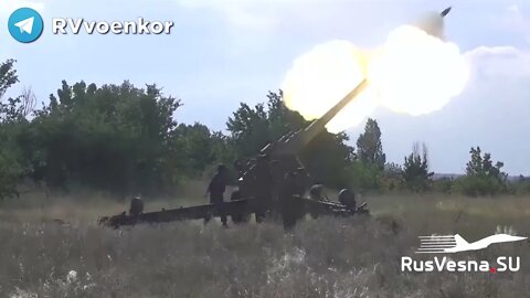 Russian Artillery Wipe The Positions Of Ukrainian Militants Off The Face Of The Earth