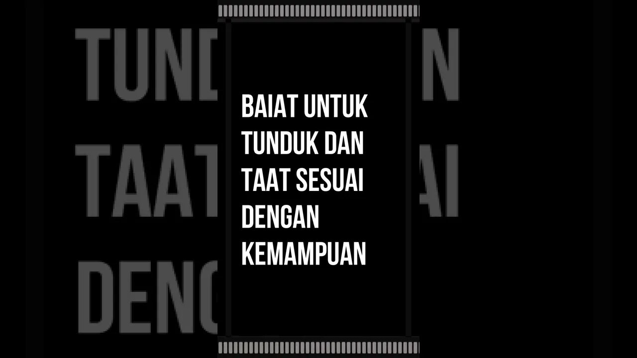 Baiat untuk tunduk dan taat sesuai dengan kemampuan