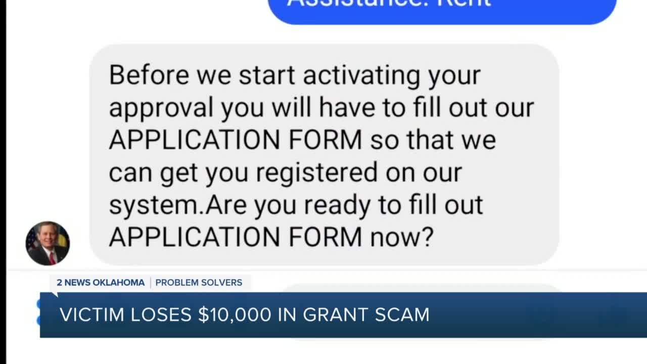 Victim loses $10,000 in grant scam