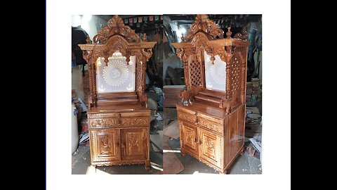 Teak wood mandir for home