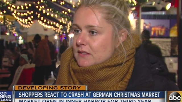 Local shoppers react to crash at German Christmas market