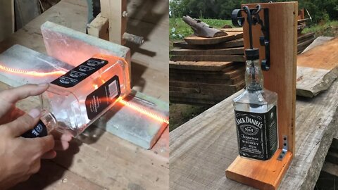 INCRÍVEL LUMINÁRIA COM GARRAFA DE WHISKY. GANHE DINHEIRO COM ESSE PROJETO. WOOD DIY WOODWORKING