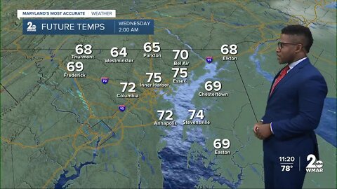 WMAR-2 News Patrick Pete's Monday forecast