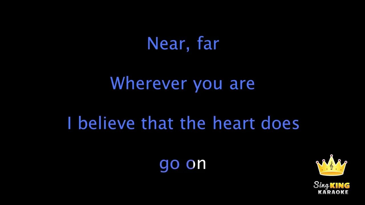 Celine Dion My Heart Will Go On Karaoke Version