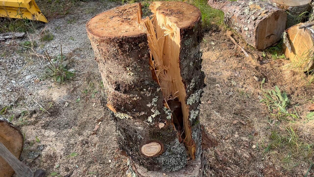 Splitting Wood With Wedges