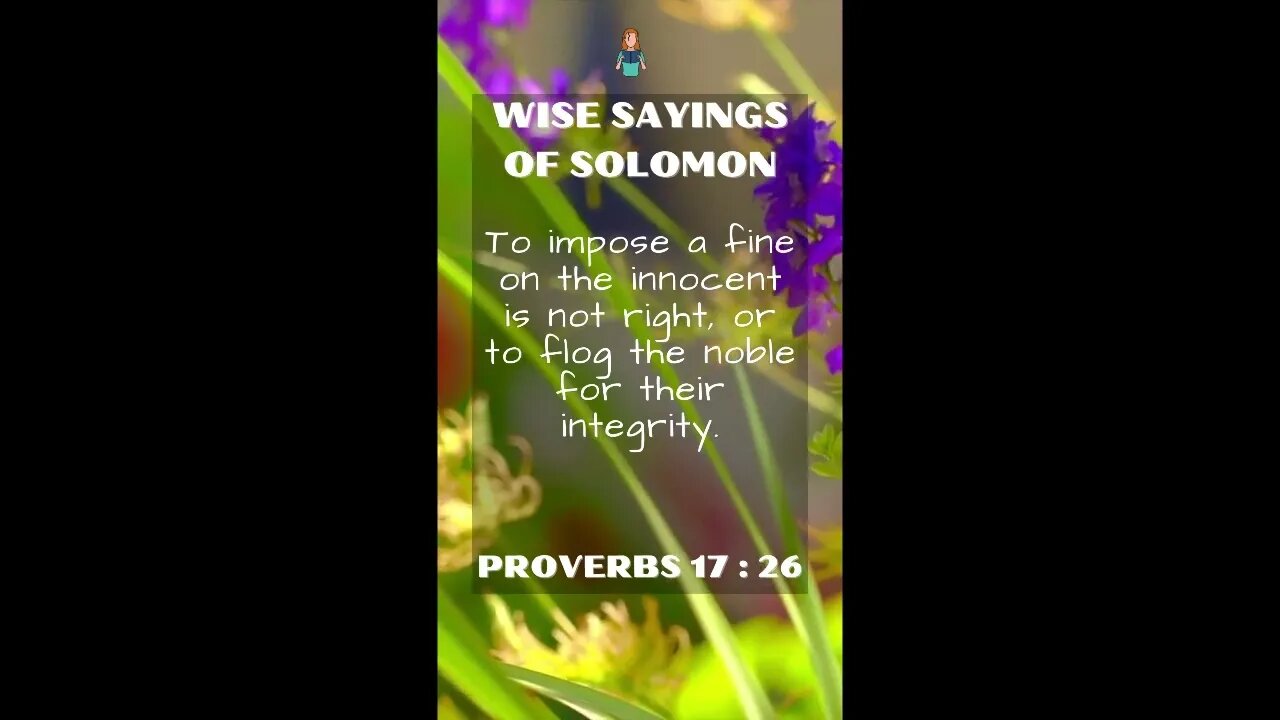 Proverbs 17:26 | NRSV Bible - Wise Sayings of Solomon