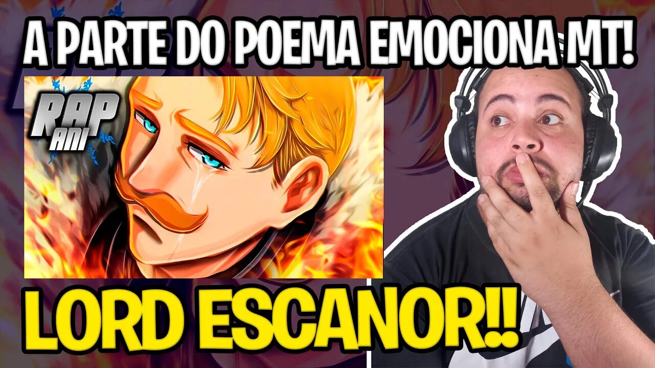 REACT ♪ Desabafo Escanor | Eu Vou Morrer Feliz | AniRap (@Prod Hunter)