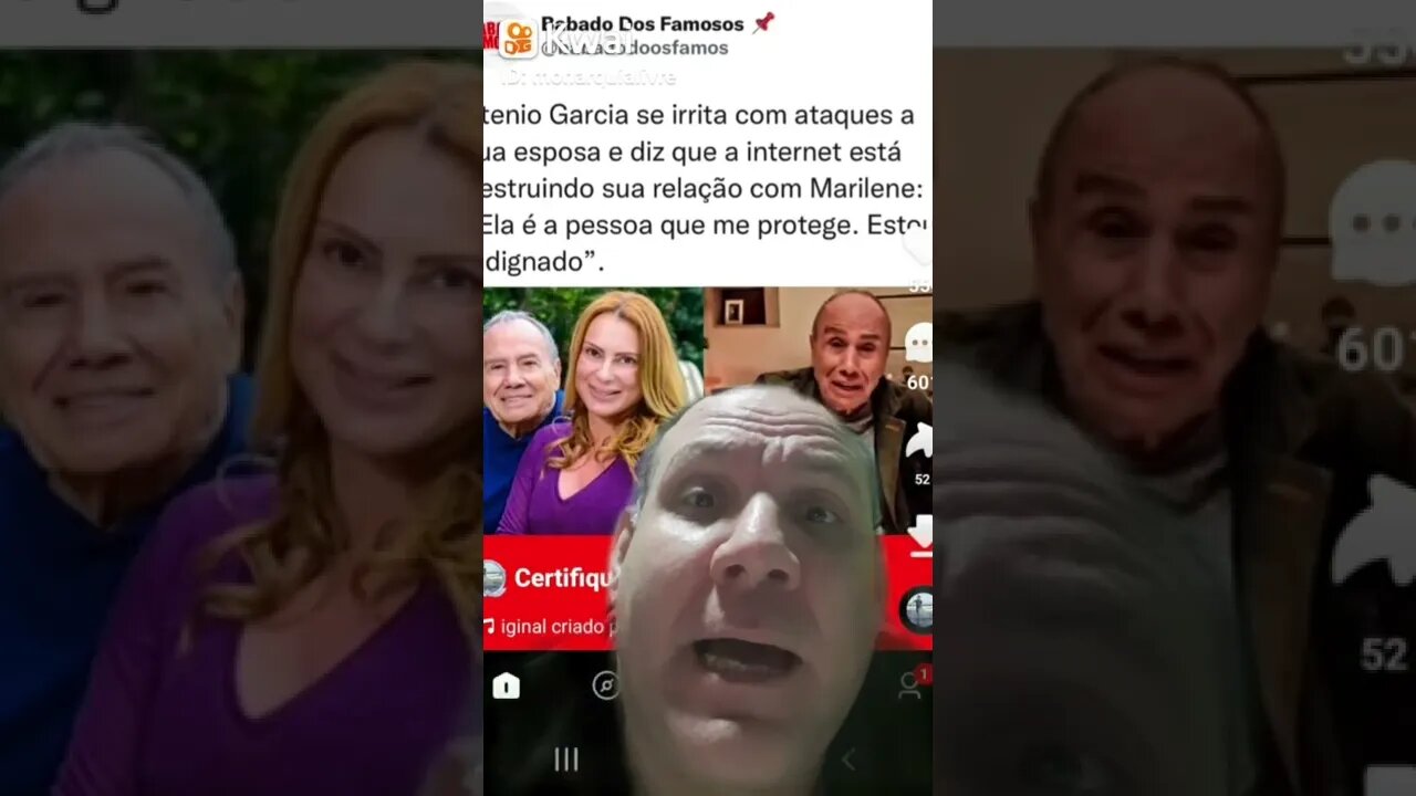 Ator Stênio Garcia se irrita com ataques a sua esposa Marilene