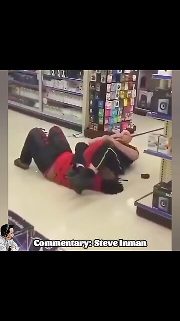 Cop uses Jiu Jitsu to arrest a violent thief