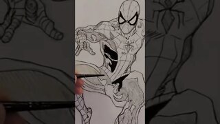 Inking spider man #spiderman #inking #art #comics #artist #comicart