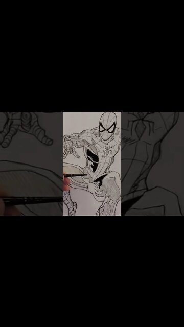 Inking spider man #spiderman #inking #art #comics #artist #comicart