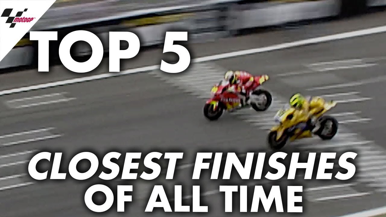 Top 5 closest finishes in MotoGP