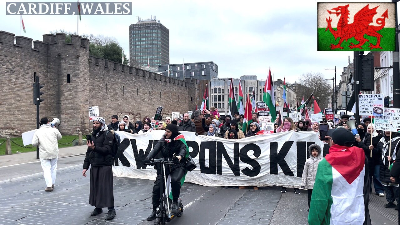 Pro-PS Protesters, Duke Street Cardiff☮️