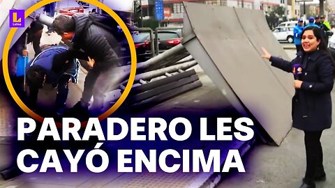 Cuatro personas heridas tras caída de paradero en Cercado de Lima: "No hay mantenimiento adecuado"