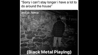 Black metal riffing at home