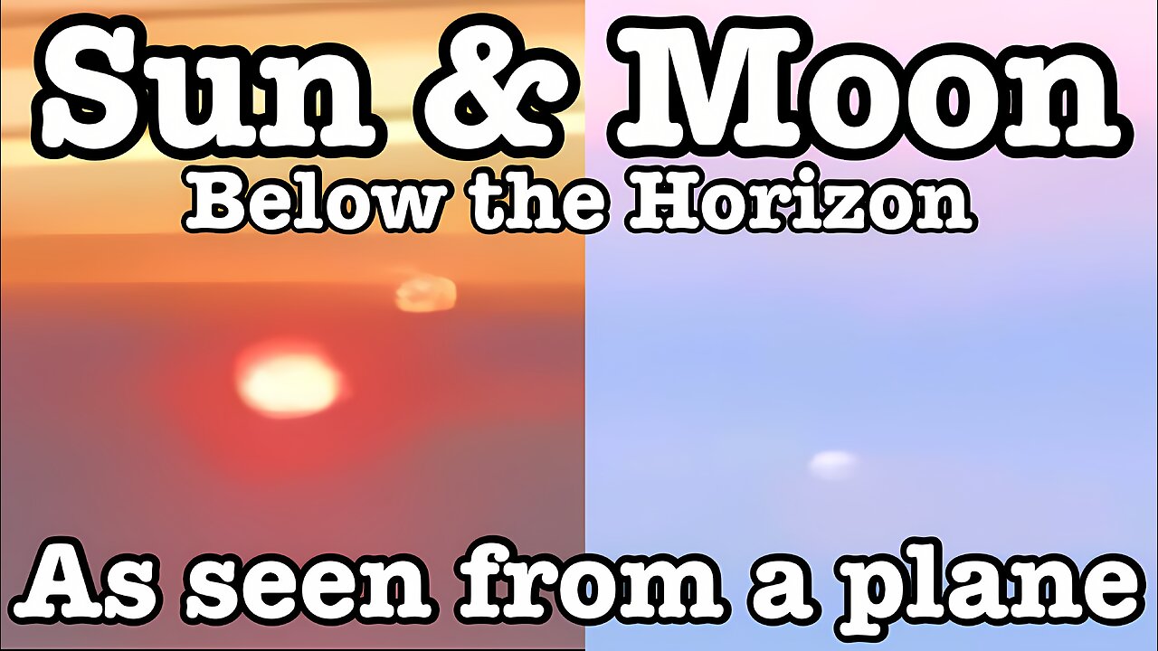 Sun and Moon below the horizon as seen from a plane