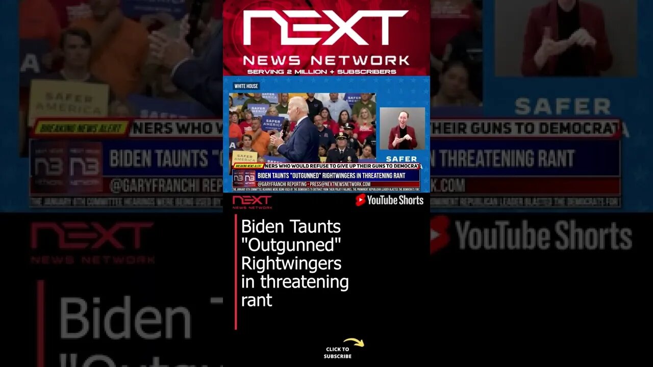 Biden Taunts ""Outgunned"" Rightwingers in threatening rant #shorts