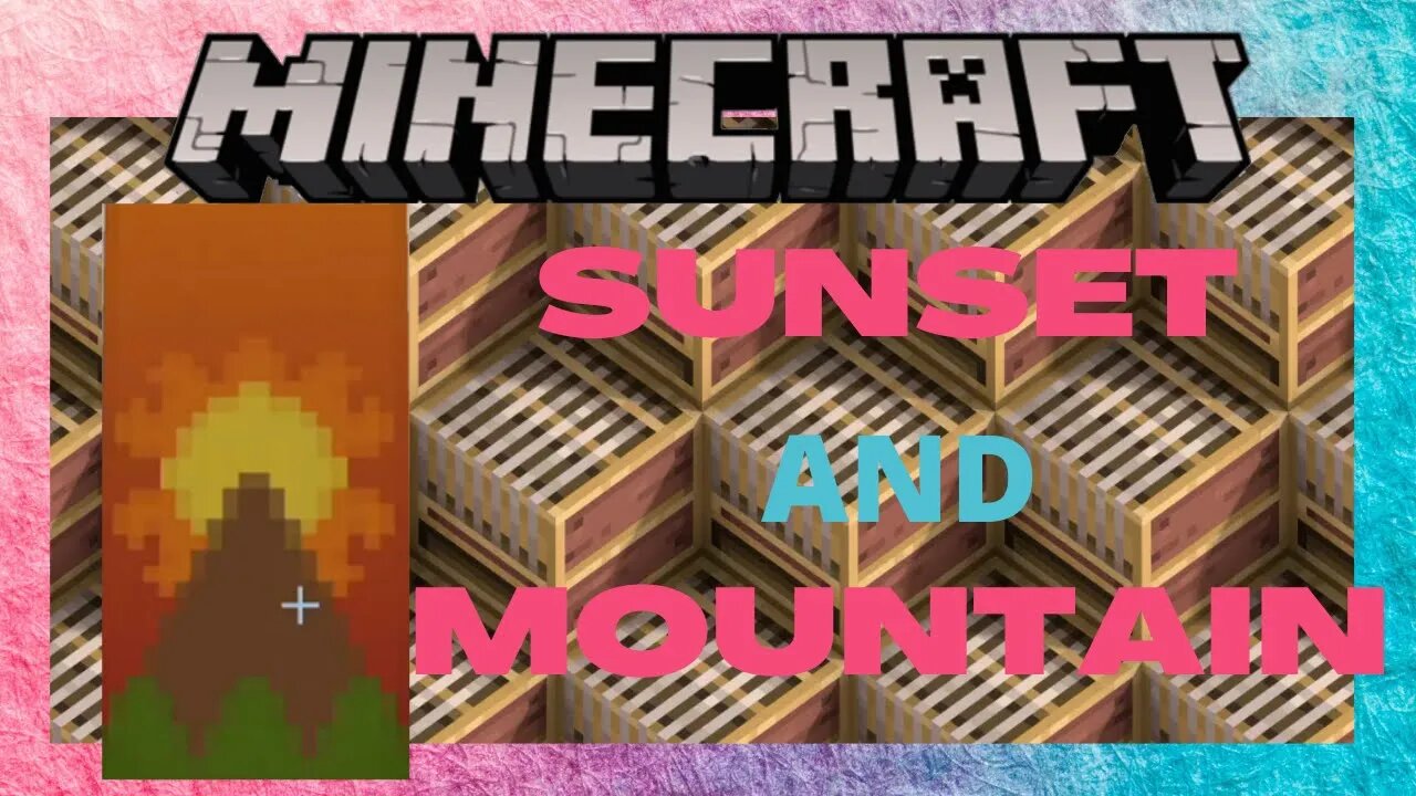 Minecraft: Sunset and Mountain Banner