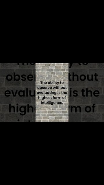 The Ability To Observe