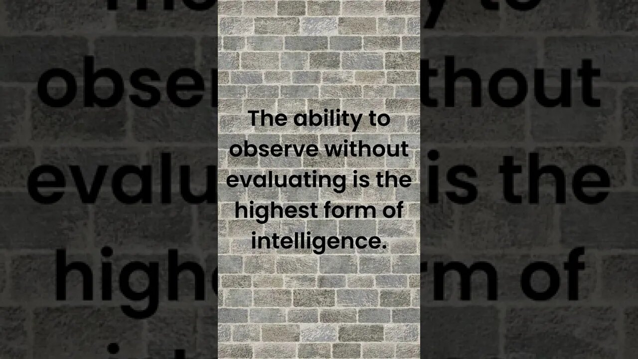 The Ability To Observe
