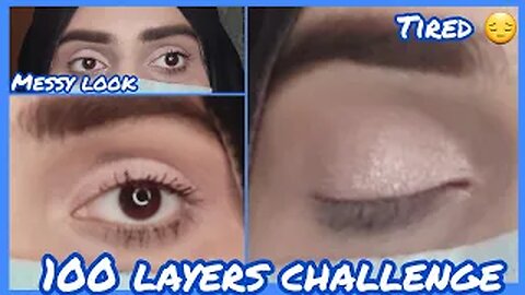 100 layers challange of mascara , brows , eyeshadow | by fiza farrukh