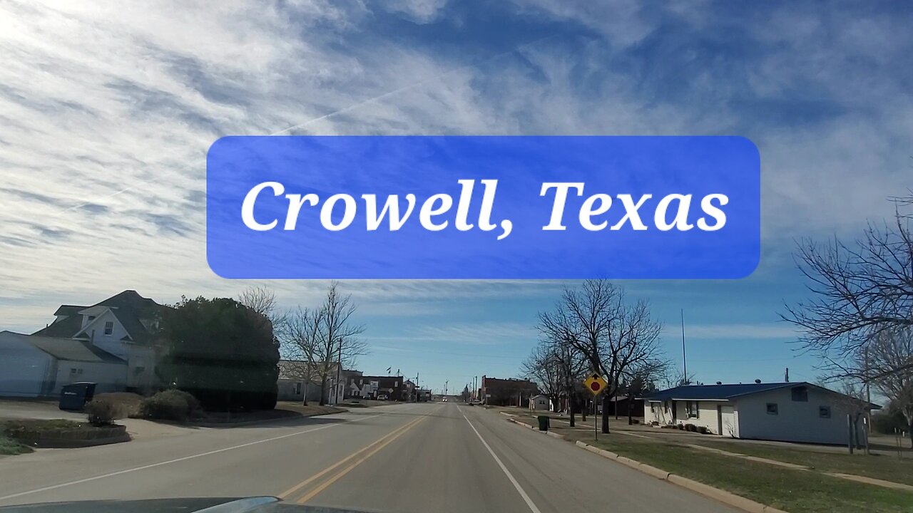 Crowell, Texas Driving tour of town.