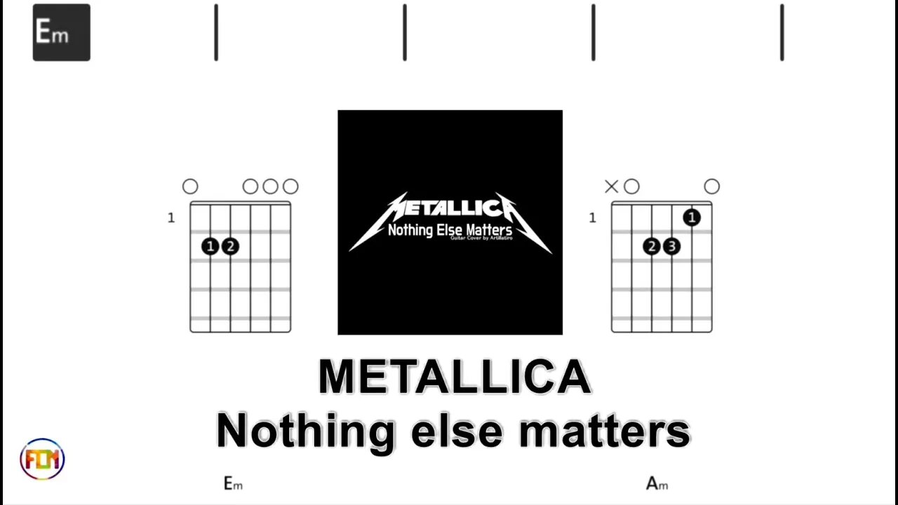 METALLICA Nothing else matters - (Chords & Lyrics like a Karaoke) HD