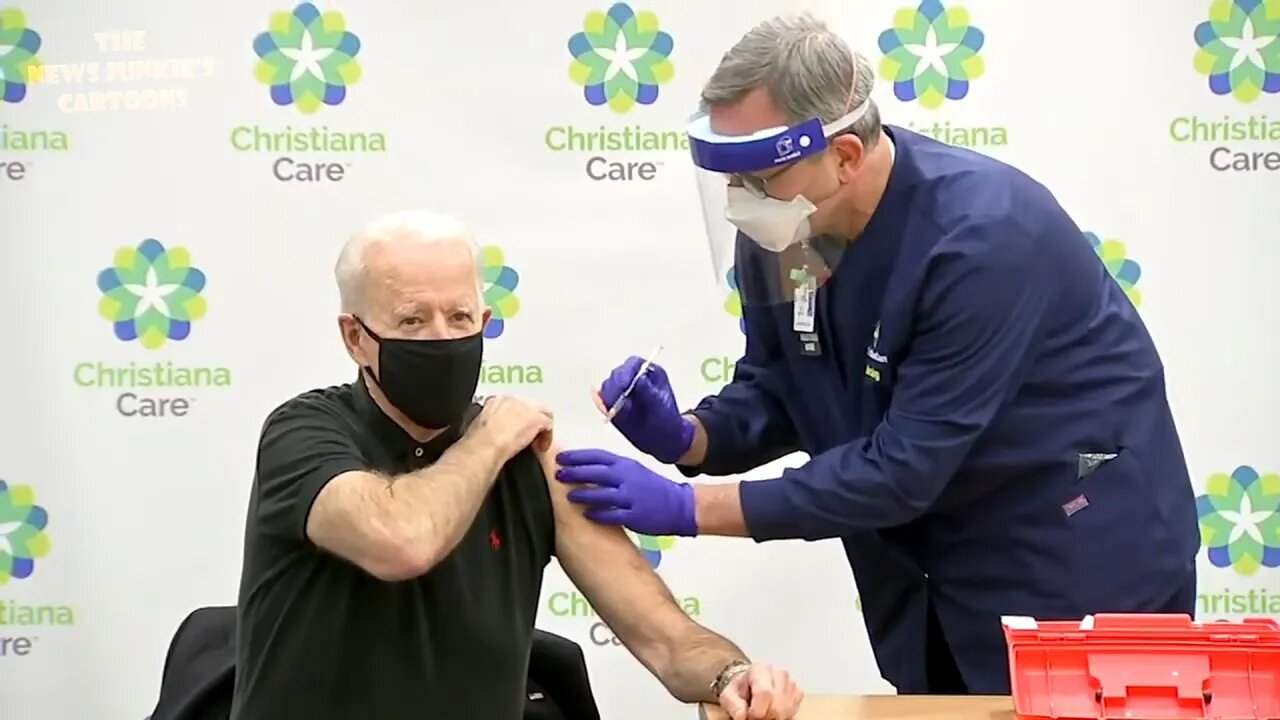 Biden receives his second dose.