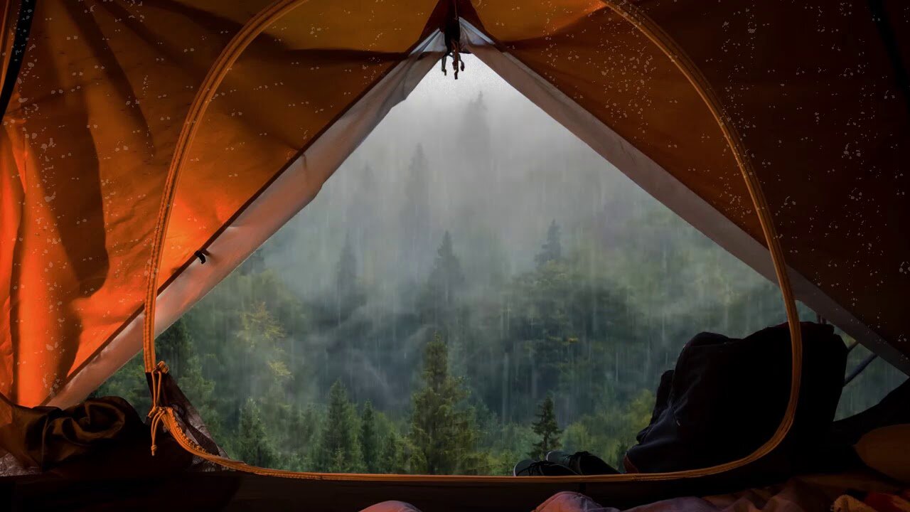 Sleeping in the Tent on a Rainy Day - Rain Sounds to Sleep and Relax