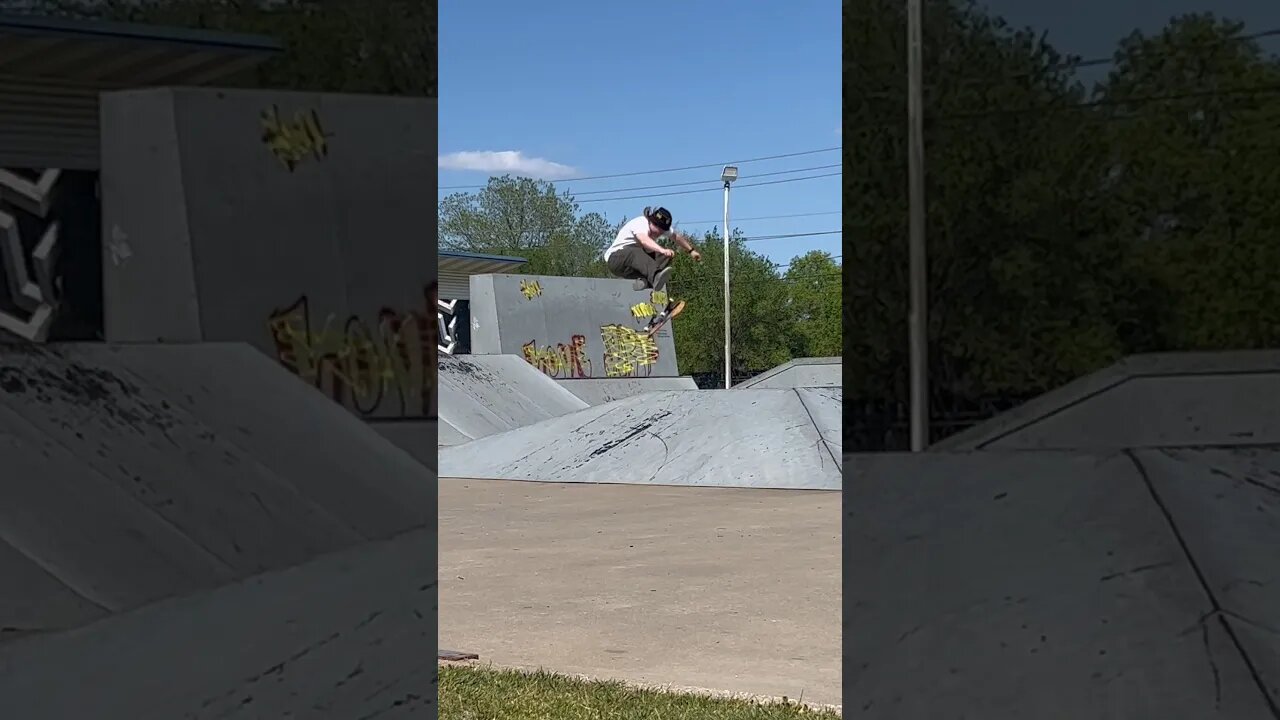 360 kickflip bank to bank at Rogers