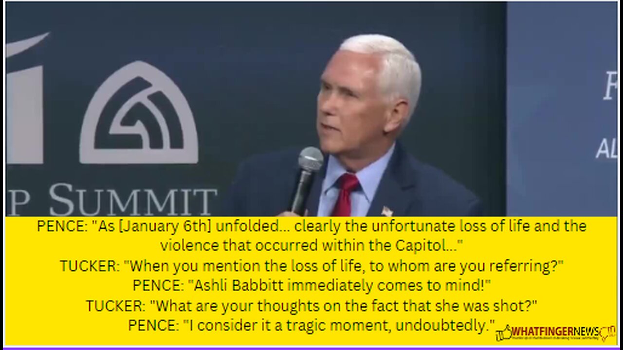 PENCE: As [January 6th] unfolded... clearly the unfortunate loss of life and the violence