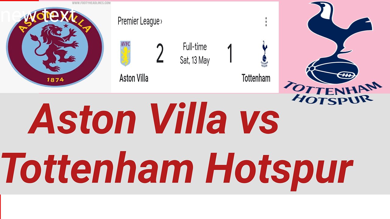 Aston Villa Vs Tottenham 2023