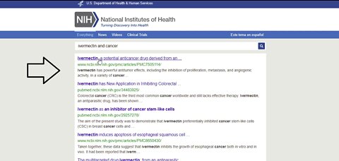 NIH Website Indicates Ivermectin Treats Cancer Too