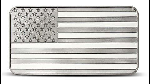 10 Oz SilverTowne American Flag Silver Bar (New) #006