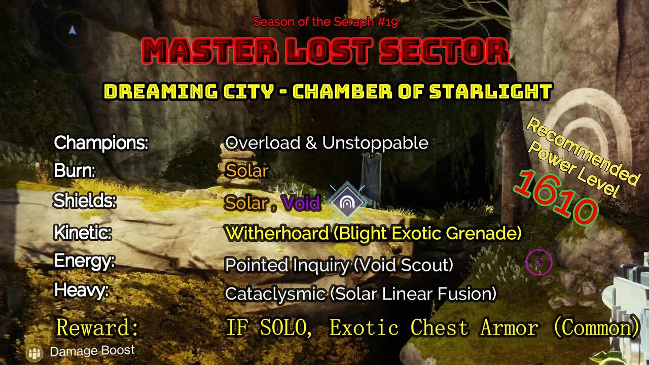 Destiny 2 Master Lost Sector: Dreaming City - Chamber of Starlight on my Titan Solo-Flawless 2-19-23