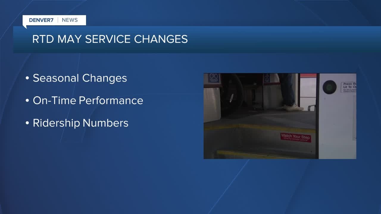 RTD public meetings for May service changes