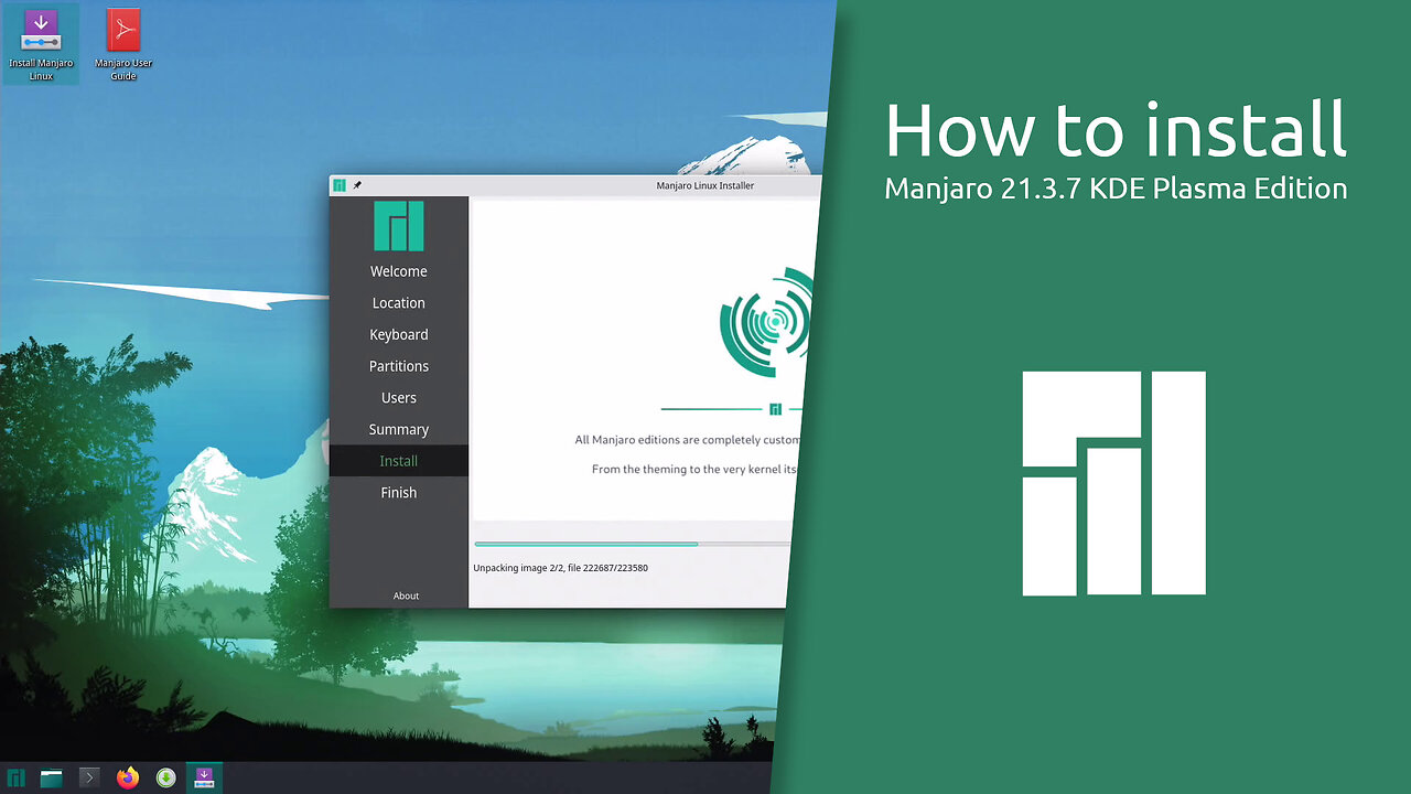 How to install Manjaro 21.3.7 KDE Plasma Edition