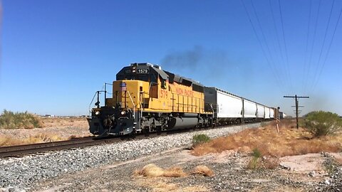 Railfanning the UP Phoenix Sub: Desert Solitude, Goodyear, AZ 2-19-2021