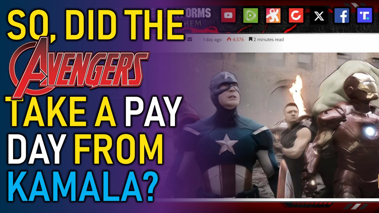 AVENGERS, ASSEMBLE... for a big pay check from the Kamala Harris campaign to do a cheesy ad.