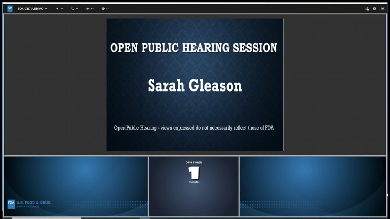 Sarah Gleason - FDA meeting - 4/6/2022 - public comment