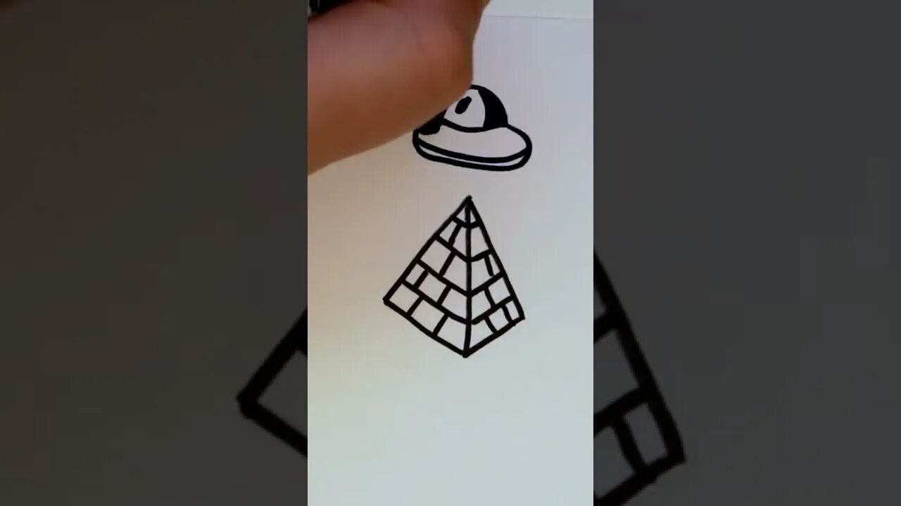 UFO, ALIENS and PYRAMIDS | Doodle Ideas | Funny Space Conspiracy #shorts